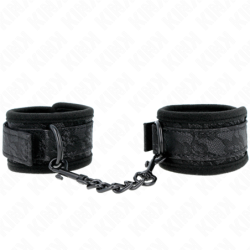 Musta värvi reguleeritavad pitsist ja neopreenist käerauad 20-29 cm x 5 cm