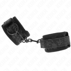 Musta värvi reguleeritavad pitsist ja neopreenist käerauad 20-29 cm x 5 cm