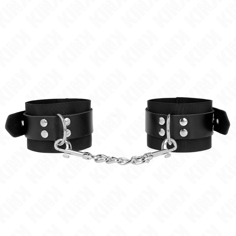 Mustast nailonist käerauad reguleeritava musta nahkrihmaga 19-29 cm x 5,1 cm