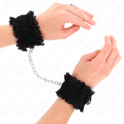 Muñequeras Elásticas De Encaje Negro
