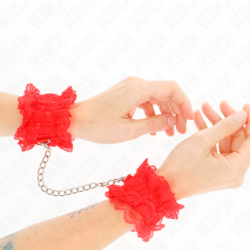Pulseiras Elásticas De Renda Vermelha