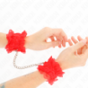 Muñequeras Elásticas De Encaje Rojo