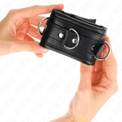 Tunga handledsremmar med svart foder, justerbara 20-30 cm x 6 cm