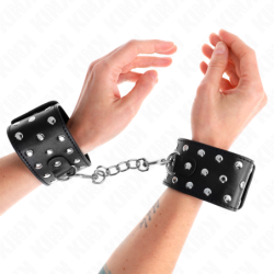 Polsini Stile Punk Regolabile 19-24 Cm X 5.5 Cm