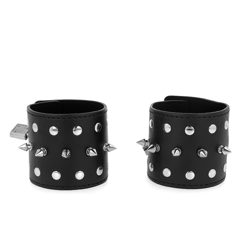 Pulseiras Estilo Punk Com Espigões 25 X 6 Cm