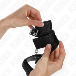 Czarne Regulowane Kajdanki w Stylu Węża 20-28 Cm X 5.4 Cm