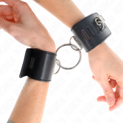 Algemas Fixas Com Anel e Fecho Cadeado Preto Ajustável 16-23 Cm X 5.5 Cm