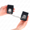 Fixed Wrist Restraints With 30 Cm Chain And Black Adjustable Padlock Closure 16-23 Cm X 5.5 Cm