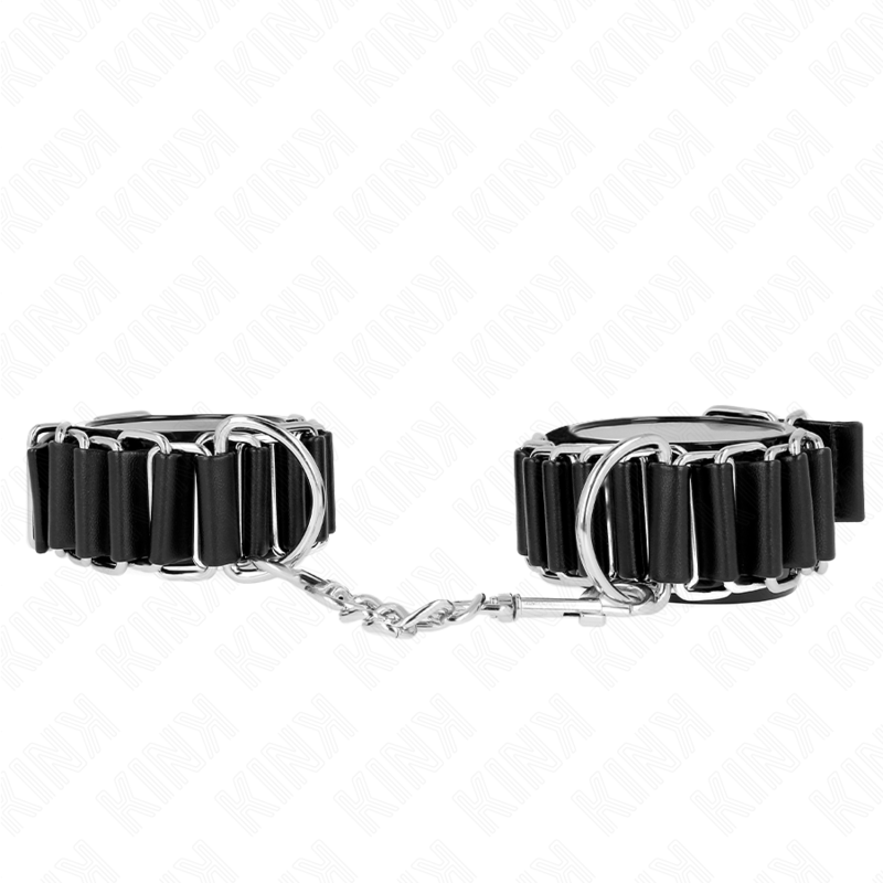 Plonos Juodos Spalvos Reguliuojami Vyrių Formos Riešo Rankogaliai 16–22 Cm X 3,5 Cm