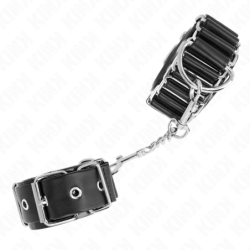 Plonos Juodos Spalvos Reguliuojami Vyrių Formos Riešo Rankogaliai 16–22 Cm X 3,5 Cm