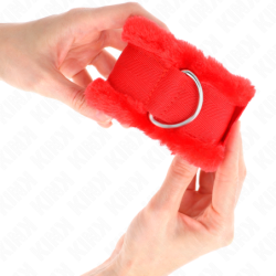 Polsini Foderati Rosso Regolabile 17-31 Cm X 7 Cm