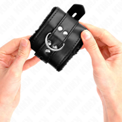 Párnázott Csuklópánt Négyzetes Lyukakkal Fekete És Állítható Fekete Pánt 17-29 Cm X 6 Cm