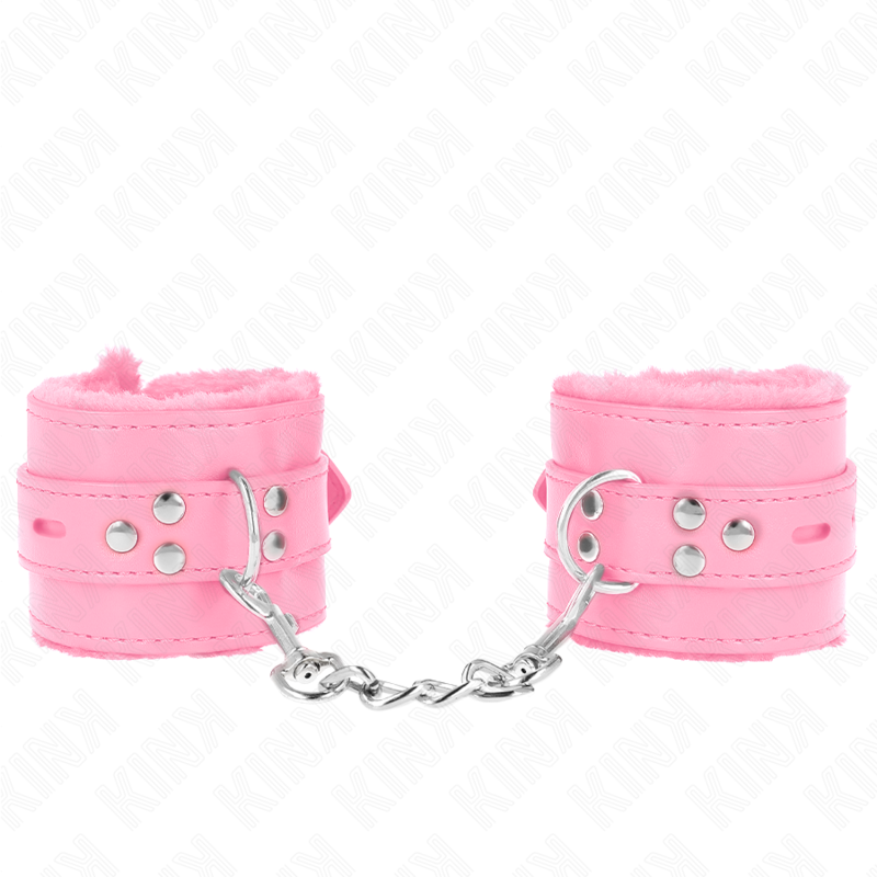 Algemas Forradas Com Orifícios Quadrados Rosa E Correia Rosa Ajustável 17-29 Cm X 6 Cm