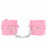 Algemas Forradas Com Orifícios Quadrados Rosa E Correia Rosa Ajustável 17-29 Cm X 6 Cm