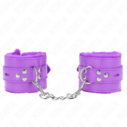 Violetinės Apyrankės Su Pamušalu, Kvadratinėmis Skylutėmis Ir Reguliuojamu Violetiniu Dirželiu 17-29 Cm X 6 Cm