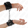 Forede håndledsmanchetter sorte med justerbar sort rem 20-29 cm x 5,5 cm