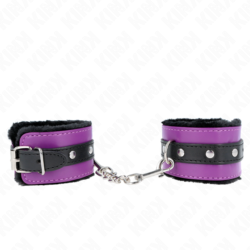 Premium voodriga mustad käerauad violetse/musta reguleeritava rihmaga 17-29 cm x 6 cm