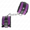 Premium voodriga mustad käerauad violetse/musta reguleeritava rihmaga 17-29 cm x 6 cm