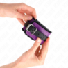 Forede Premium Håndledsmanchetter Sort Med Violet/Sort Justerbar Rem 17-29 Cm X 6 Cm