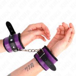 Premium voodriga mustad käerauad violetse/musta reguleeritava rihmaga 17-29 cm x 6 cm