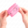 Algemas Forradas Premium Rosa Com Correia Rosa Ajustável 17-29 Cm X 6 Cm