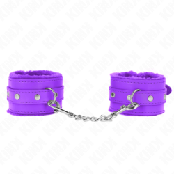 Algemas Forradas Premium Violeta Com Correia Violeta Ajustável 17-29 Cm X 6 Cm