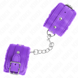 Algemas Forradas Premium Violeta Com Correia Violeta Ajustável 17-29 Cm X 6 Cm