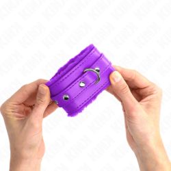 Algemas Forradas Premium Violeta Com Correia Violeta Ajustável 17-29 Cm X 6 Cm