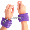 Algemas Forradas Premium Violeta Com Correia Violeta Ajustável 17-29 Cm X 6 Cm