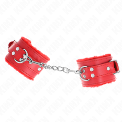 Algemas Forradas Vermelhas Com Correia Vermelha Ajustável 20-29 Cm X 5.5 Cm