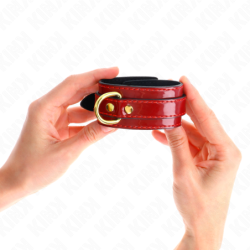 Algemas Joanna Angel Vermelho Ajustável Com Corrente Dourada 16.5-26 Cm X 4 Cm