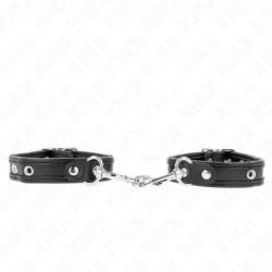 Muñequeras Mini Negro Con Tachuelas Ajustable 16-22 Cm X 2 Cm