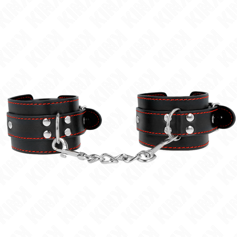 Algemas Pretas Com Detalhes Em Vermelho Ajustável 20-28 Cm X 5.5 Cm