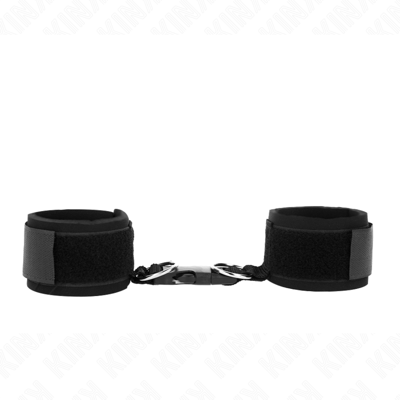 Punhos de Neoprene com Fecho de Gancho Preto Ajustável 22-34 Cm