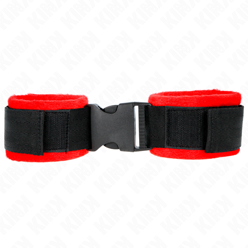 Punased-mustad nailonist käerauad, mudel 1, reguleeritavad 25–35 cm x 6 cm