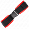 Punased-mustad nailonist käerauad, mudel 1, reguleeritavad 25–35 cm x 6 cm