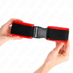 Kajdanki Nylonowe Czerwono-Czarne Model 1 Regulowane 25-35 Cm X 6 Cm