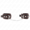 Menottes Petit Noir Avec Détails En Rouge Ajustable 14-24 Cm X 3.5 Cm