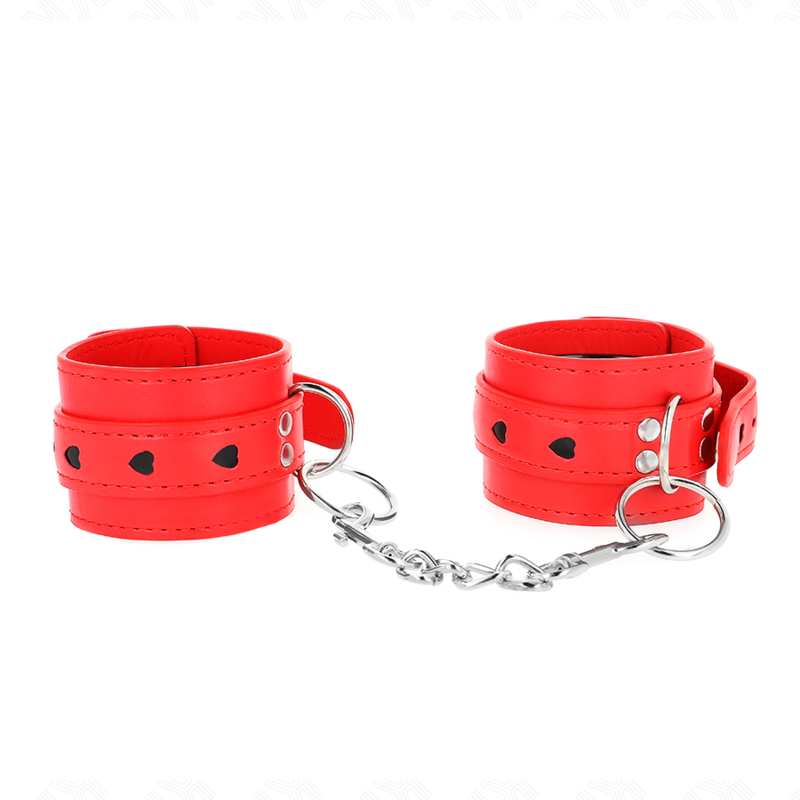 Crvene Lisice S Crnim Umetkom Srca Podesive 21-28 Cm X 5.5 Cm