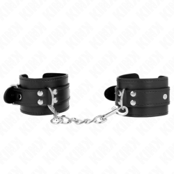 Muñequeras Sencillas Negro Ajustable 20-23 Cm X 5.5 Cm