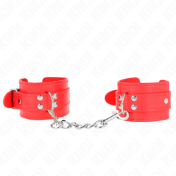 Muñequeras Sencillas Rojo Ajustable 20-23 Cm X 5.5 Cm