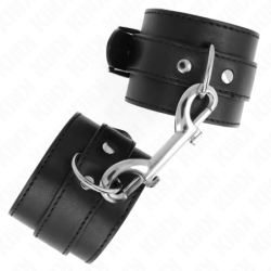 Lihtsad neediriviga ja suure pandlaga mustad reguleeritavad käerauad 17-28 cm x 5 cm