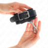 Pulseiras Simples Com Fila De Rebites E Fivela Grande Preto Ajustável 17-28 Cm X 5 Cm
