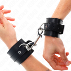 Pulseiras Simples Com Fila De Rebites E Fivela Grande Preto Ajustável 17-28 Cm X 5 Cm