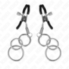 Nippelklemmen mit 3 Ringen 6 cm