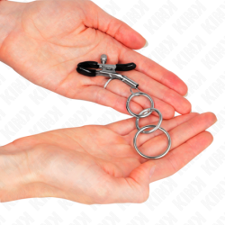 Nippelklemmen mit 3 Ringen 6 cm