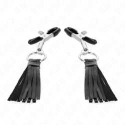 Nännipihdit tekonahkatupsuilla 6 cm