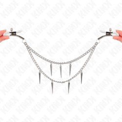 Pinze per capezzoli con catena di punte 30 cm