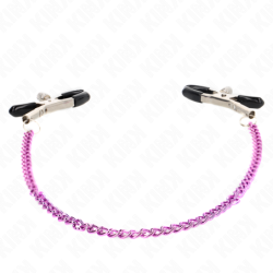 Pinces Per a Mugrons Amb Cadena Violeta 30 Cm