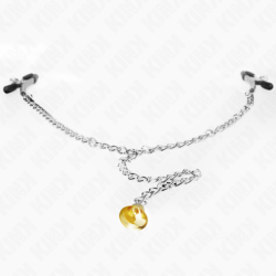 Brystvorteklemmer Med Klokke Gylden Klokke Og Kæde 30 Cm